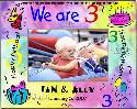 kids/twins birthday frame