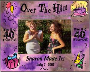 Over The Hill Birthday Big Numbers frame ©DLE, Inc.