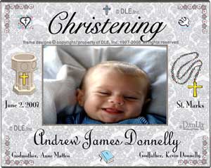 Christening/Infant Baptism frame ©DLE, Inc.